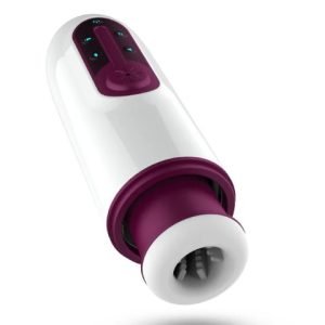 1 In 4 Masturbation Cup Interactive Voice Heating Telescopic Sucking Deep Throat Stretch