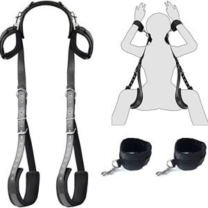 1st Grade Handcuffs and Ankle Cuffs Set Hand made Comfortable Bed Sex Play