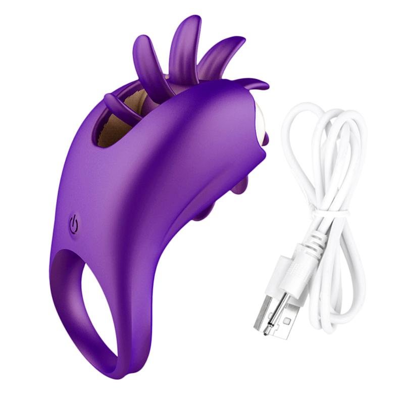 1st Grade Vibrating Tongue Licking Penis Ring G Spot
