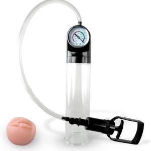 2 In 1 Penis Enlarge Pump with Pussy Sleeve Powerful Vacuum Pressure Gauge