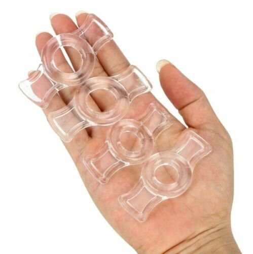 4 Pieces Clear Penis Ring Set Delay Ejaculation