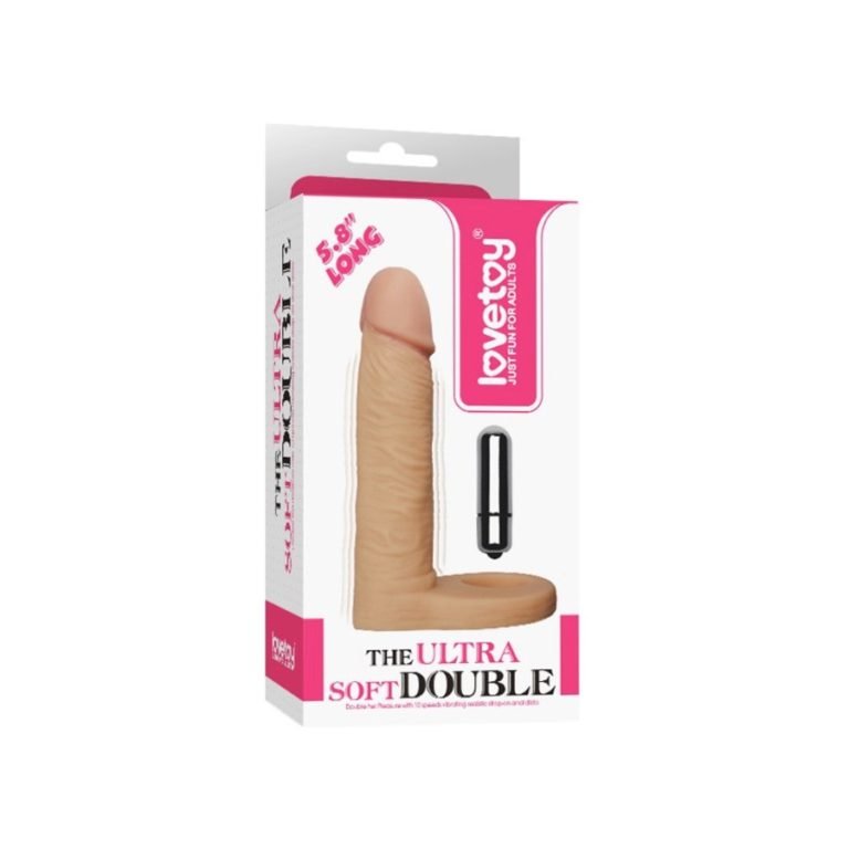 5.8 Inches Vibrating Dildo Ultra Soft Double Penetration