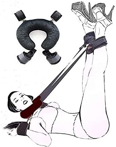 BDSM Bondage Open Leg Ankle Neck Cuff Strap Restraints Sex Toys For Woman
