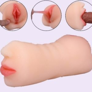 Beginners Male Masturbator 2 in 1 Pocket Pussy Realistic Mouth Vagina