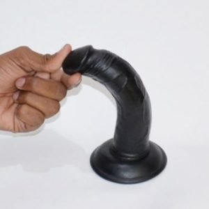 Black Long Penis Dildo No Testicles Strong Suction Cup
