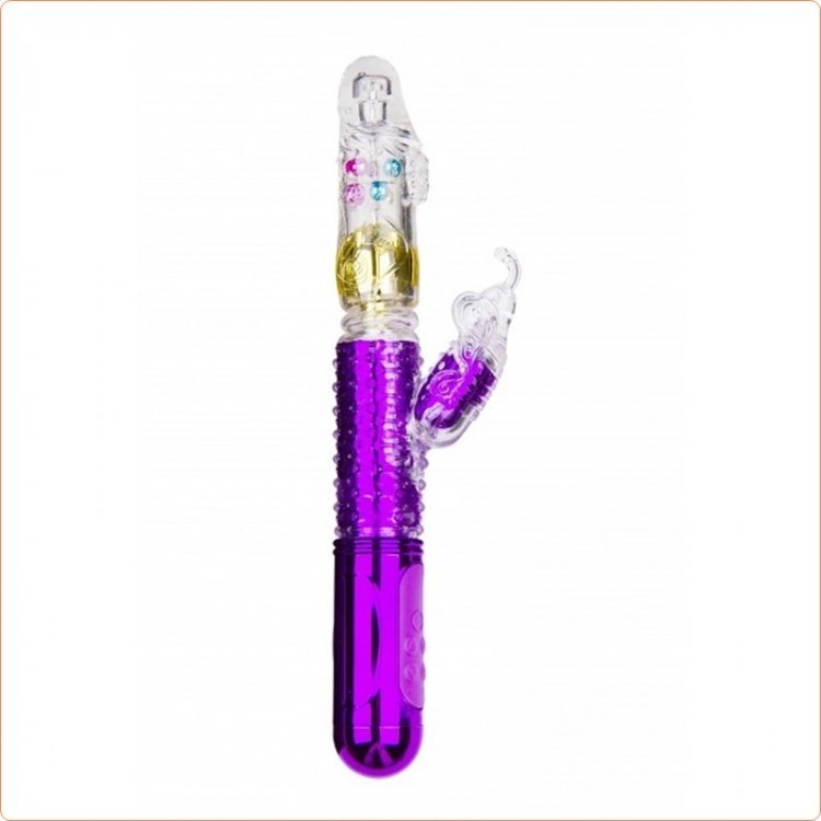 Butterfly Clitoral Jack Dildo Vibrator | Pink