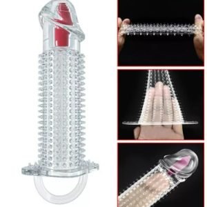 Soft Dotted Penis Extender Sleeve Vibrator Condom