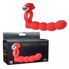 Red Trinity Fun Lover's Beads Cock Ring Anal Beads Double Penetration Vibrator