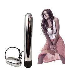 Slim Long Steel 7 Inch Rod with Mini Egg Vibrator For Women