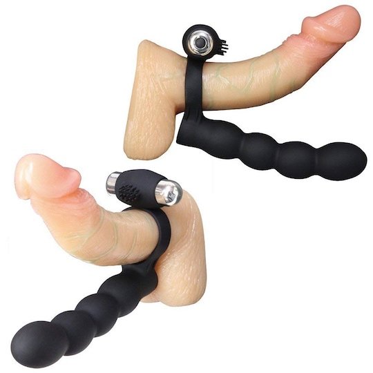 Strapon Cock Ring With Clitoral Vibrator Double Penetration Dildo